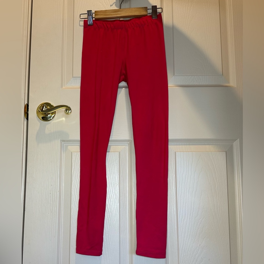 Pink leggings size 10/12 girls